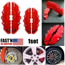 4x Red Car Universal Disc Brake Caliper Covers Front+Rear Car Brake Accessories
