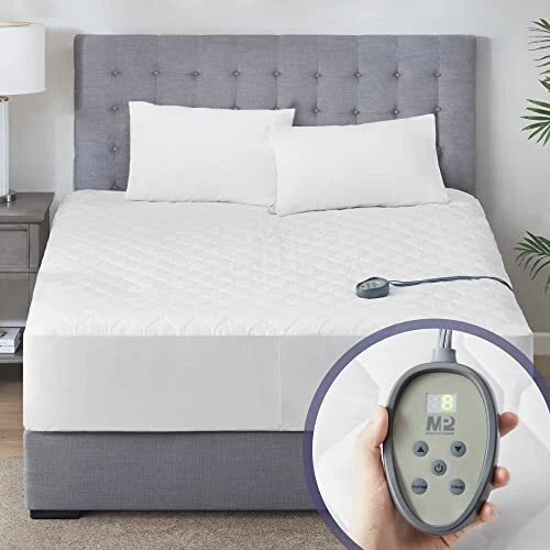 Plush Heated Mattress Pad Full Size Machine Washable Electric Bed