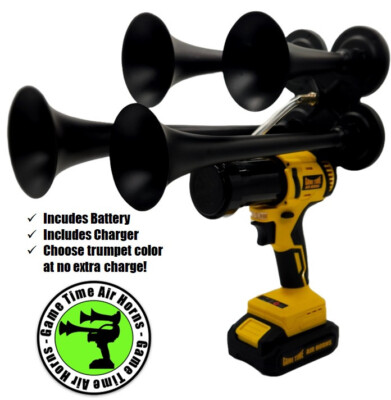 Impact Drill Train Air Horn 20v Yellow Quad + Battery + Charger