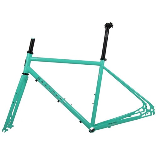 Road Bicycle Steel Frame Disc Brake Gravel Off-Road Bike Frameset Carbon Fork - Picture 2 of 30