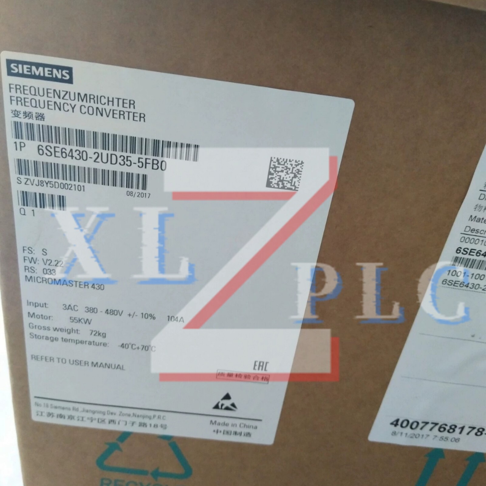 1PCS New Siemens 6SE6430-2UD35-5FB0 55KW Frequency converter In Box*