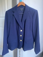 EUC Women  s Talbots Navy Blue Blazer Size 16 Dry Clean Only