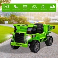 Kids Dump Truck Toys with Remote Control 4 Wheels Kids Ride on Construction Car