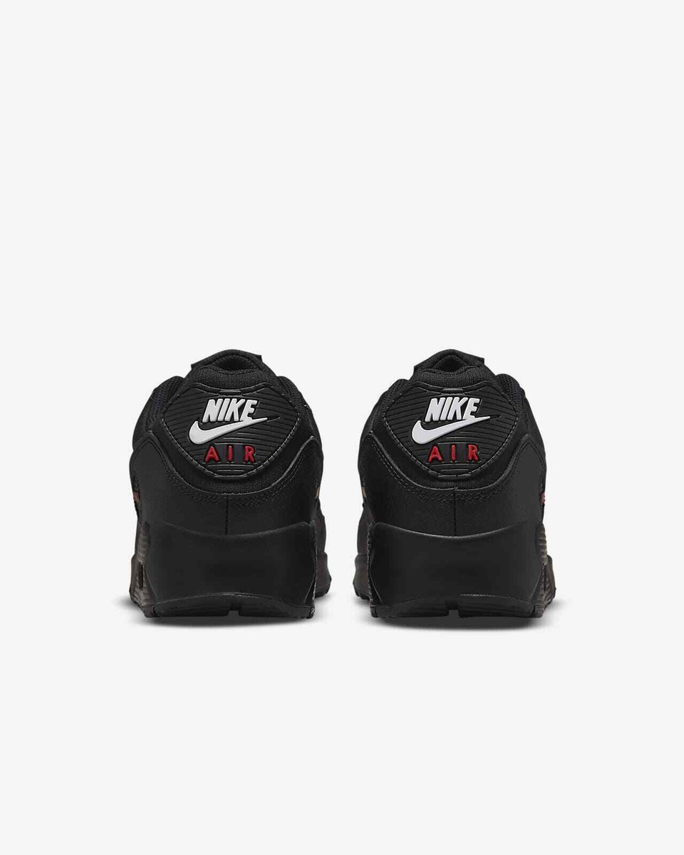 nike air max 90 essential black sport red white