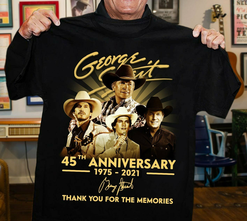 George Strait Anniversary Cotton Black 