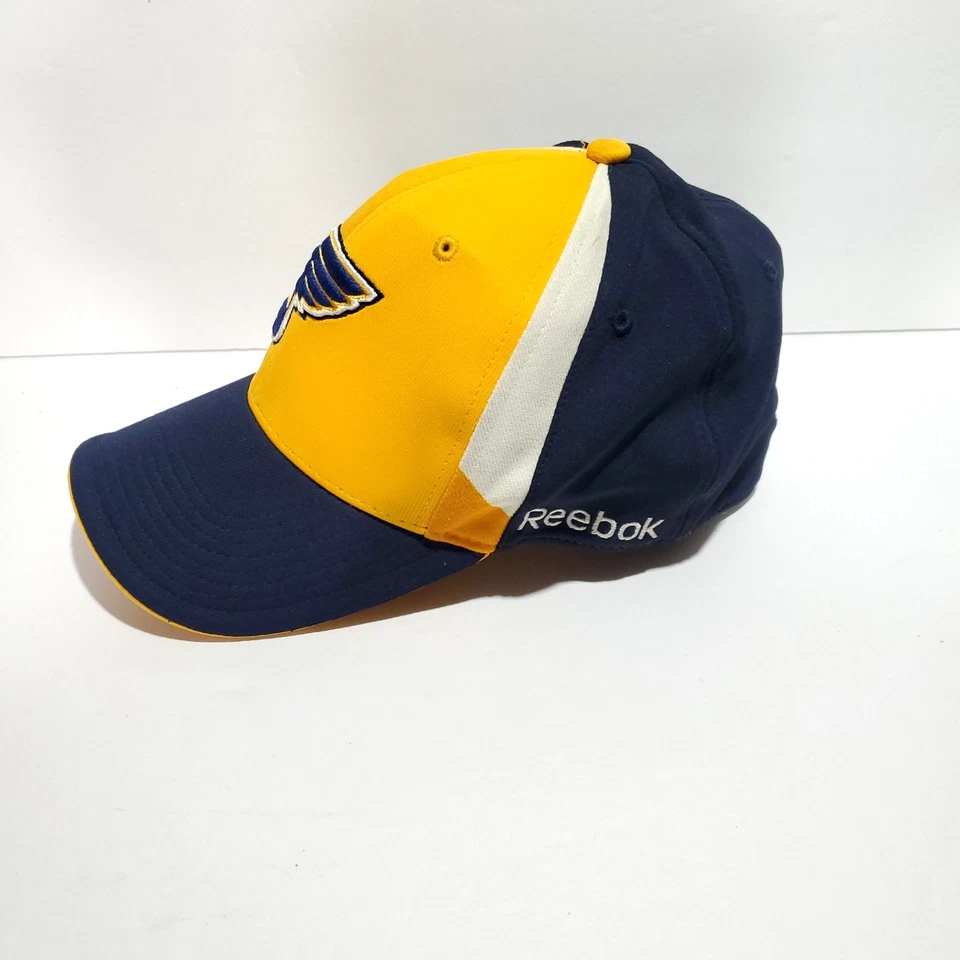 St Louis Blues Hat Cap NHL Hockey Reebok Blue Yellow One Size Fits All - Image 2 of 4