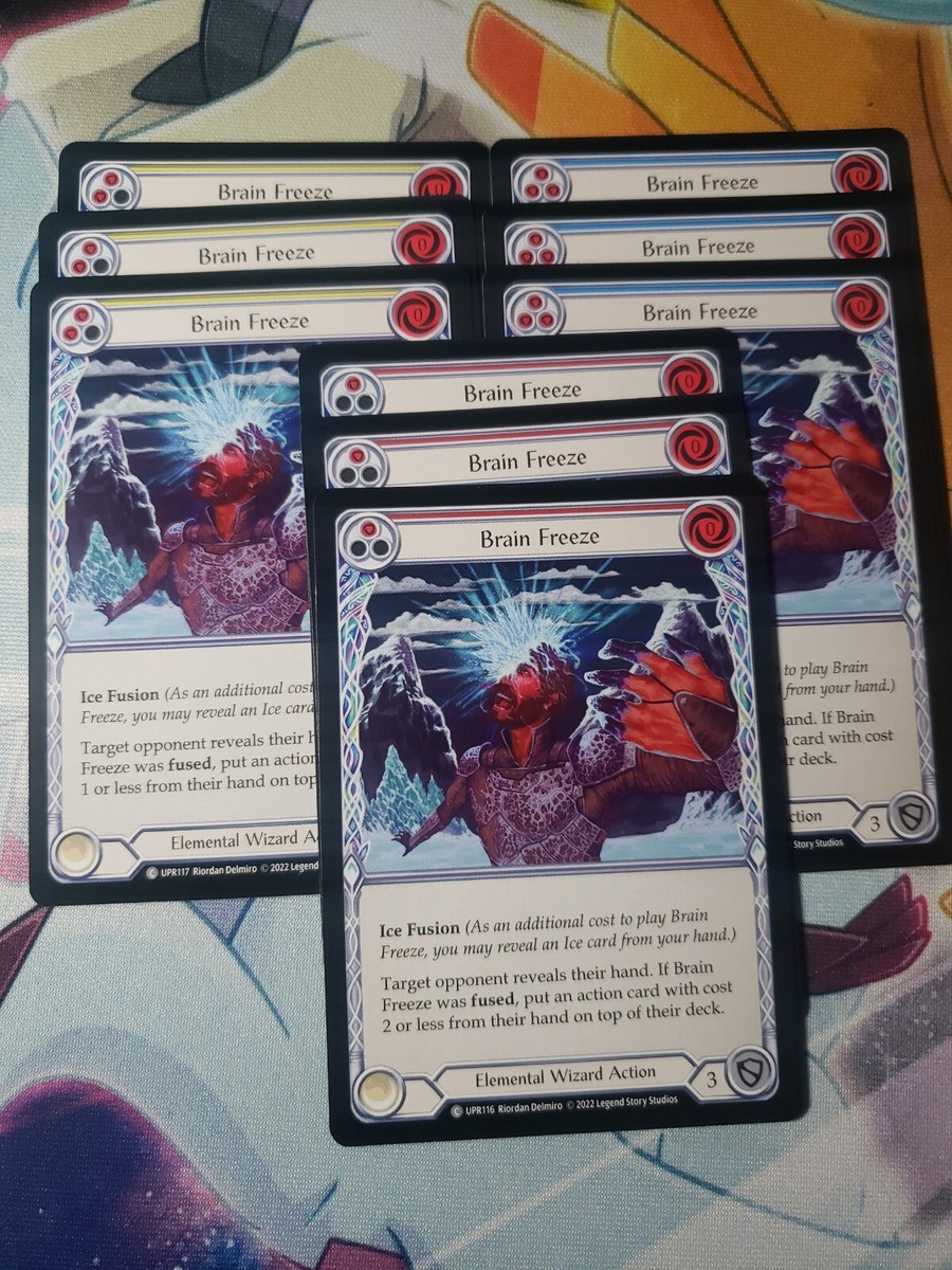 9 Card Playset Brain Freeze Red/Yellow/Blue Uprising FAB Flesh and Blood