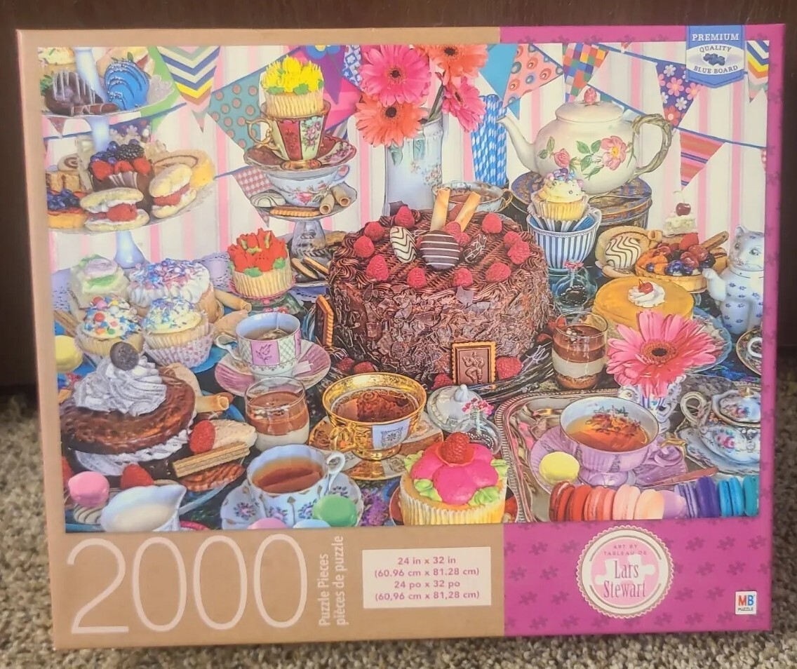 ジグソーパズル　輸入品　Nicky Boehme NEW 2000 Piece MB Puzzle Premium Quality Blue Board Art By
