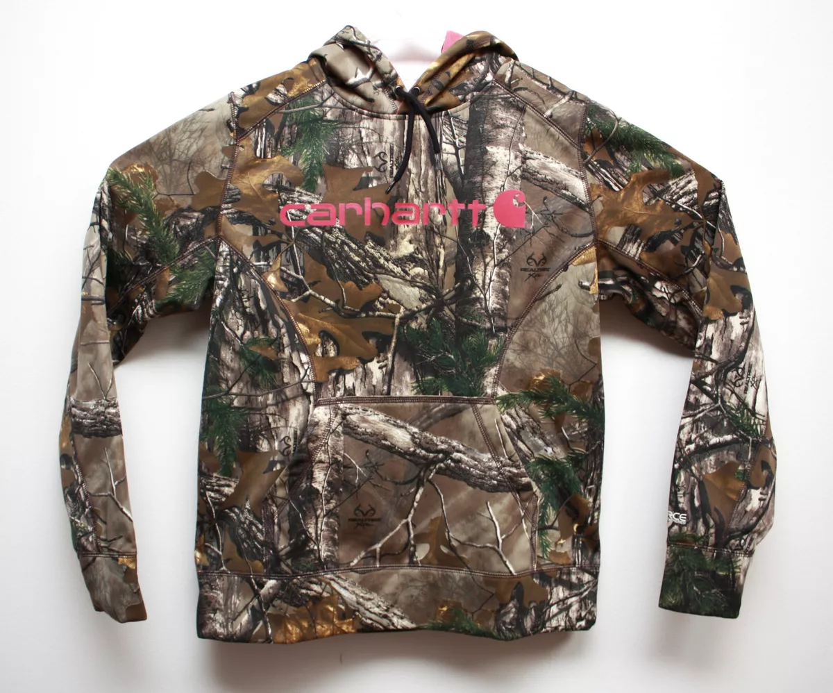 Carhartt RealTree Forest Camo Hoodie Sweatshirt Boy's Size Medium Pullover