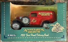 ERTL 1932 Ford Panel Delivery Truck Bank RED 1:25 New in Box