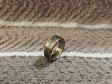 Michigan Handcrafted Washington Quarters coin ring, size 6 2004