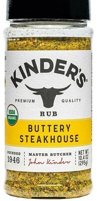 Kinder's Organic Buttery Steakhouse - EIGHT - 10.4 oz containers (62.4 oz total)