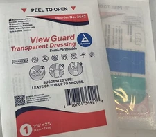Dynarex view guard transparent Wound Care Dressing semi permeable #3642 12pk