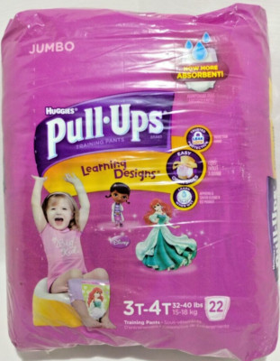 Vintage Huggies Princess Pullups 3-4T MORE ABSORBENT Ariel & Doc McStuffins