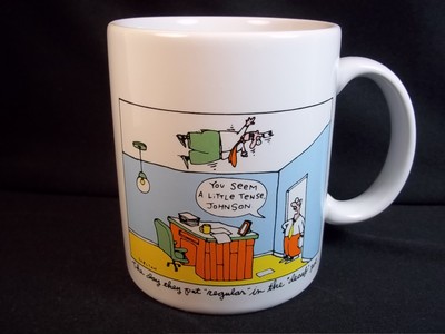 Coffee mug cartoon Day they put regular in the decaf pot Shoebox Hallmark 10 oz