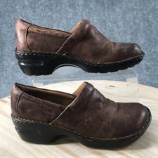 BOC Born Concept Shoes Womens 9.5M Peggy Casual Slip On Wedge Clogs C45723 Brown