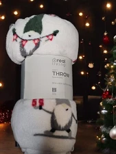 GNOME PRINT SUPER SOFT FLEECE THROW BLANKET, 50" X 60"