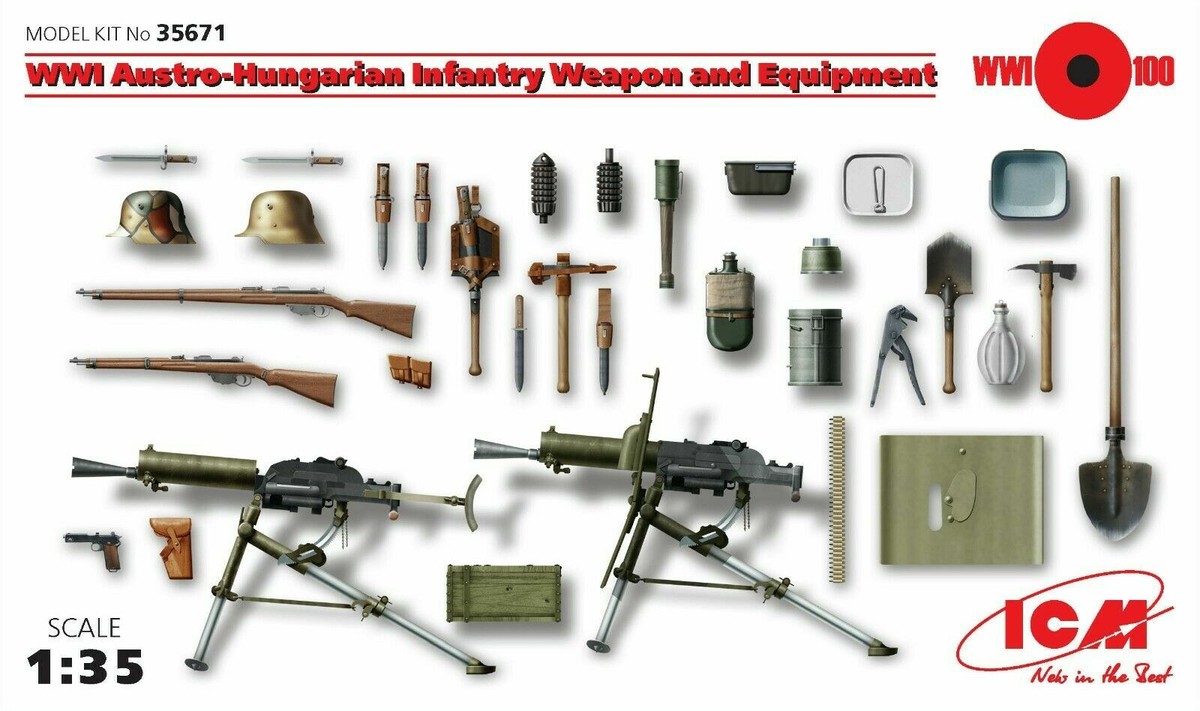 ICM 35671 Weapon and Equipment Austro - Hungarian Infantry 1/35