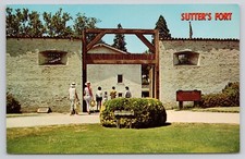 Sutters Fort Trading Post for Gold Seekers Sacramento California CA Postcard