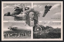 AK Zeppelin´sches Luftschiff Modell 4 fährt aus der Halle, bei der Landung, nac 