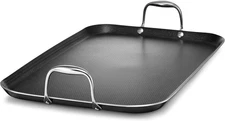 HexClad Hybrid Nonstick Double Burner Griddle, Stay-Cool Handles, Dishwasher-Fri