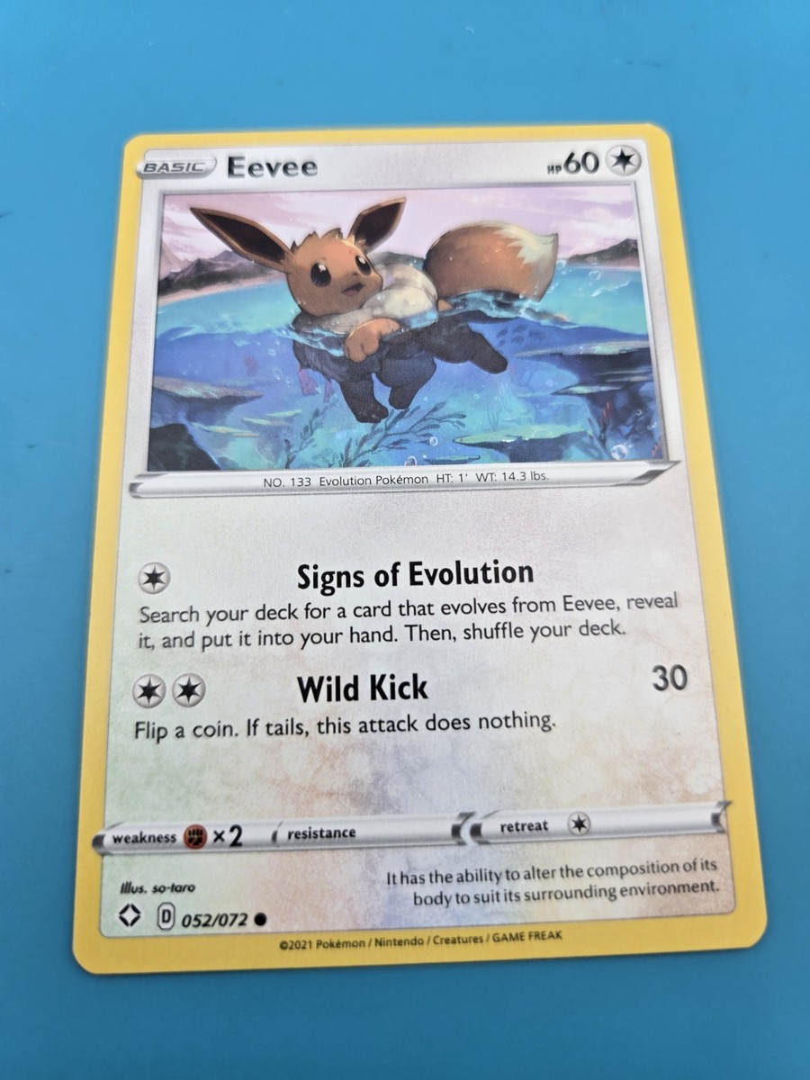 pokémon trading card game shining fates Pokémon TCG Eevee Shining Fates 052/072 Regular Common LP