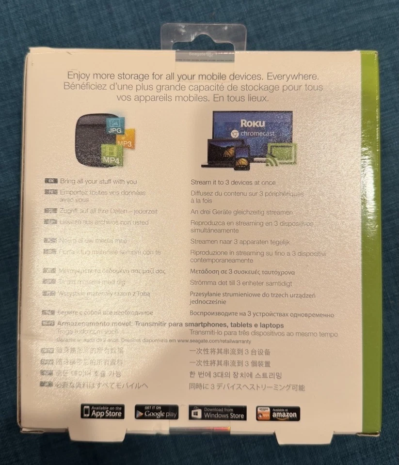 Seagate Wireless Mobile Storage 500GB - WiFi Portable Hard Drive (Green) Sealed - Image 3 of 4