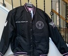 MLS Inter Miami CF Men Bomber Jacket Size Large Black full snap NWT  — photo 8