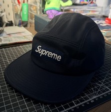 Supreme Camp Cap Navy Premium Croc Leather Strap