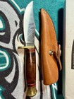 🔥Hess Fixed Blade Hunting Knife Stainless Clip Point 3.5-4in Wood Sheath 1984🔥 — photo 2