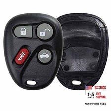 Replacement 4 Button Keyless Entry Remote Key Fob Shell Case and Button black