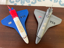 Pair of 1980s Space Shuttles USS Columbia/Enterprise- Processed Plastic CO.