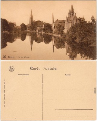 Brügge Brugge / Bruges Lac L´Amour / Het Minnewater / Der See der Liebe 1914