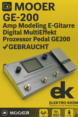   Mooer GE-200 Amp Modeling E-Gitarre Digital MultiEffekt Prozessor Pedal GE200