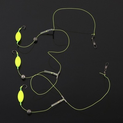 3 Haken Bottom Fishing Rig Stahl Anti-Snag Haken für Süßwasser Salzwasser Kar