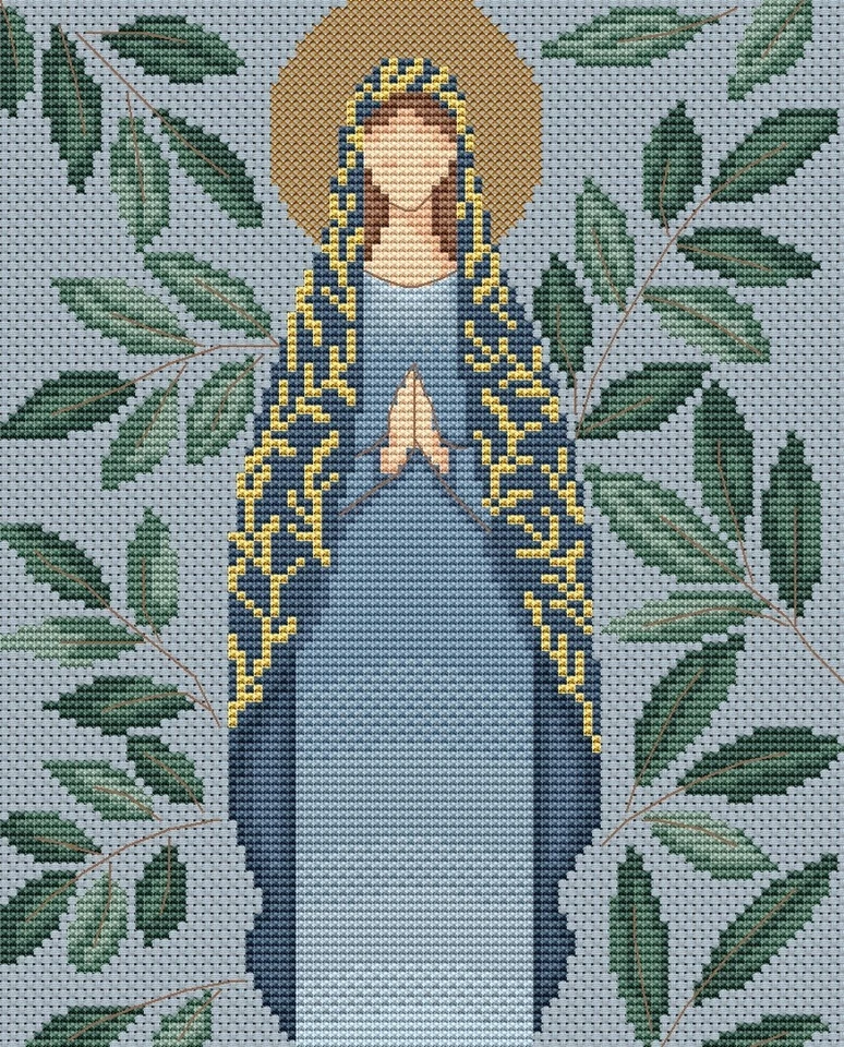 Cross Stitch Printed Pattern Whisper Pray DIY Chart Counted Needlework DMC Color - Image 4 of 4