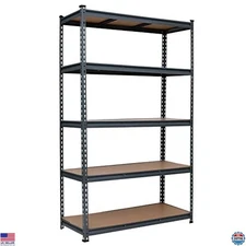 Karl Home Heavy-Duty 5-Tier Metal Shelving Unit - 2000lbs Capacity, 43.3" L x