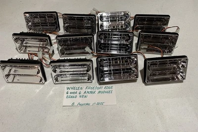 Whelen AMBER 400 Series Freedom Super LED Lighthead 6 Over 6 01-0286361211B NEW!