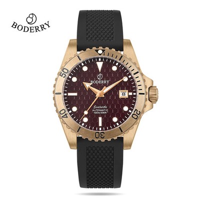Titanium Bronze Diver Luxury Wristwatch Automatic Sport 200M Waterproof 