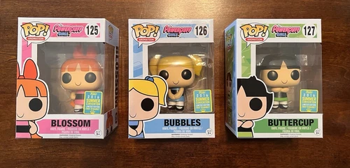 Funko Pop! The Powerpuff Girls Blossom #125, Bubbles #126, Buttercup #127 2016