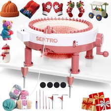 Upgraded 48 Needle Knitting Machine, Circle Knit Loom Machine with Row Counte...