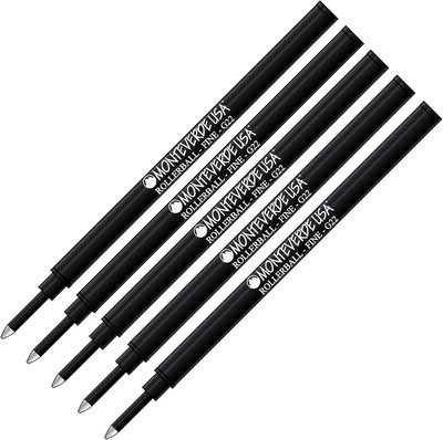 5 Pack Monteverde G22 Rollerball Pen Refills Compatible With Schmidt 888, Fine P