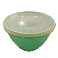 Vintage Tupperware 3pc Crisp-It Lettuce Keeper Lid & Spike Jadite Green 679-8