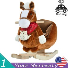 Kids Ride-On Rocking Horse Toy Rocker w/ Lullaby Song for Children 18-36 Months