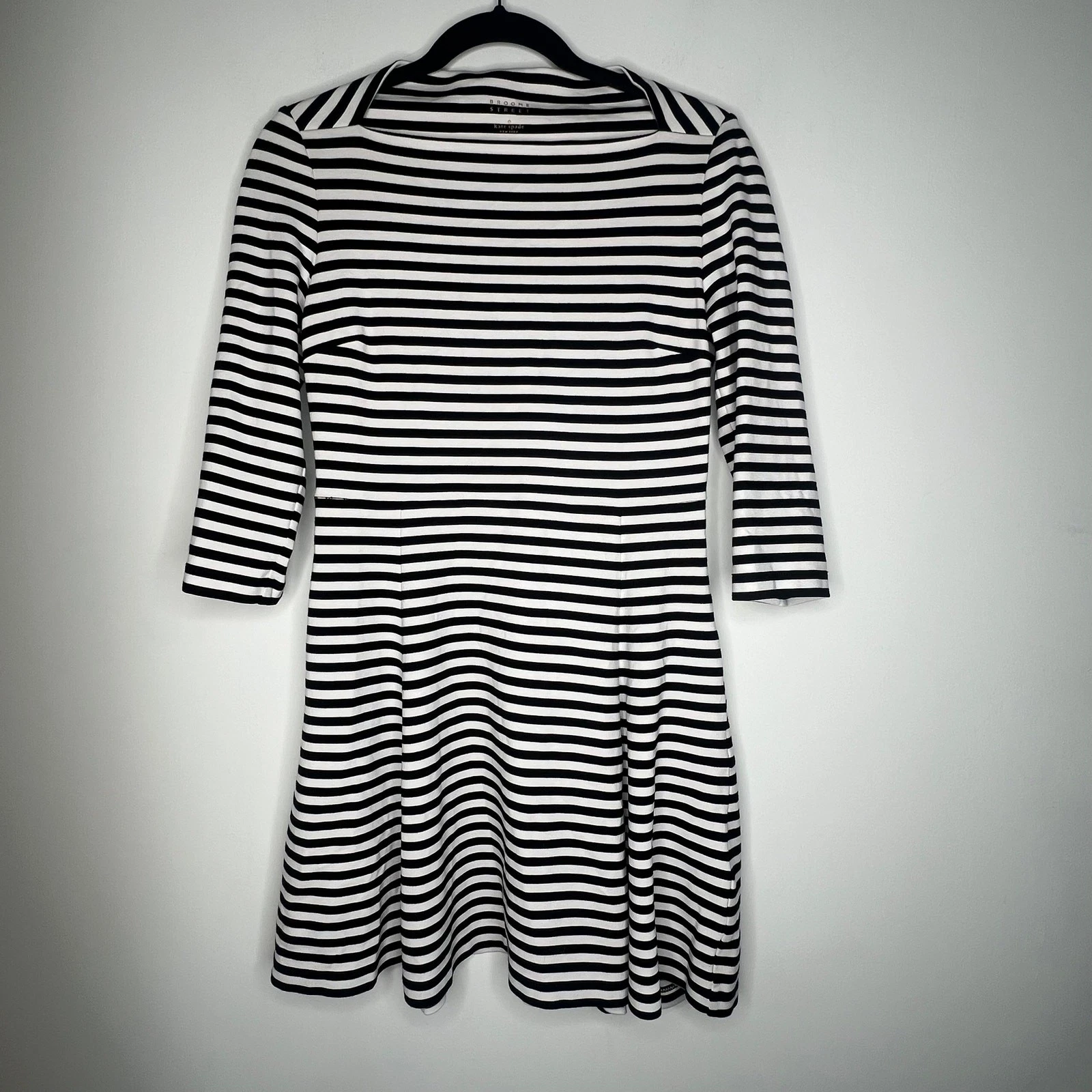 Mini abito Kate Spade Broome Street a righe bianco e nero taglia S