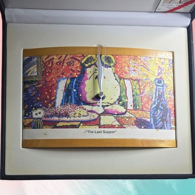 Vintage Snoopy by Everhart Heart Wall Clock The Last Supper Limited  2484/2500
