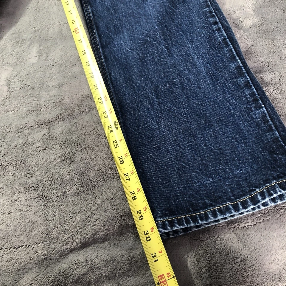 Jeans slim fit Tommy Hilfiger lavagem média azul denim 38x30 algodão casual preppy - Imagem 3 de 4