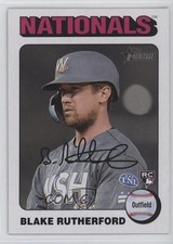 2024 Topps Heritage Rookies White Border Blake Rutherford #240 18uj