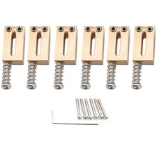 Musiclily Ultra 6Pcs Brass 10.5mm Modern Offset Saddles For Strat ST Tele Guitar