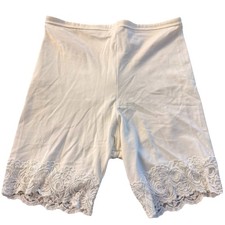 Maidenform Sweet Nothings Shaper Shorts Large White Lace Trim Shapewear